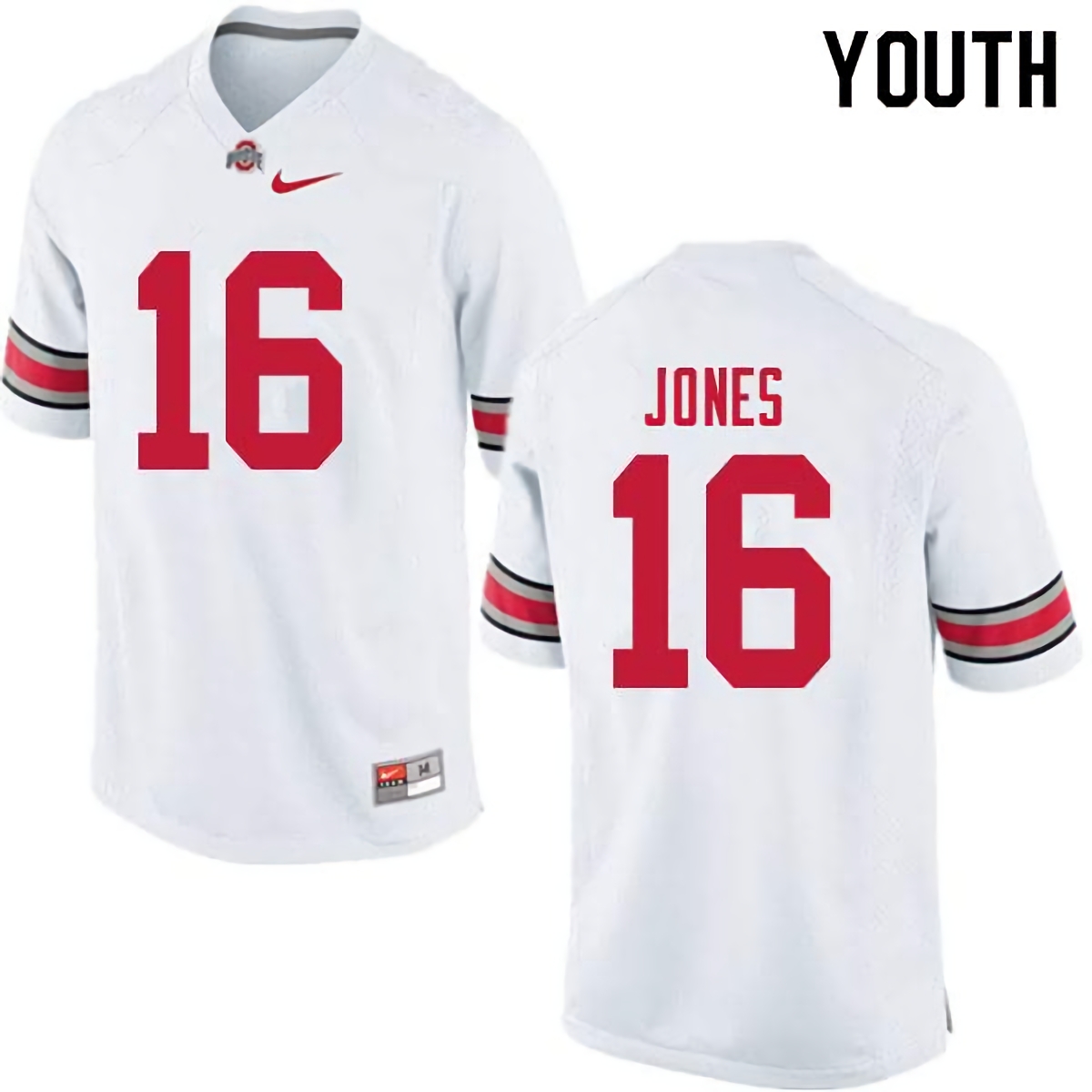 Keandre Jones Ohio State Buckeyes Youth NCAA #16 Nike White College Stitched Football Jersey CZI2456HP